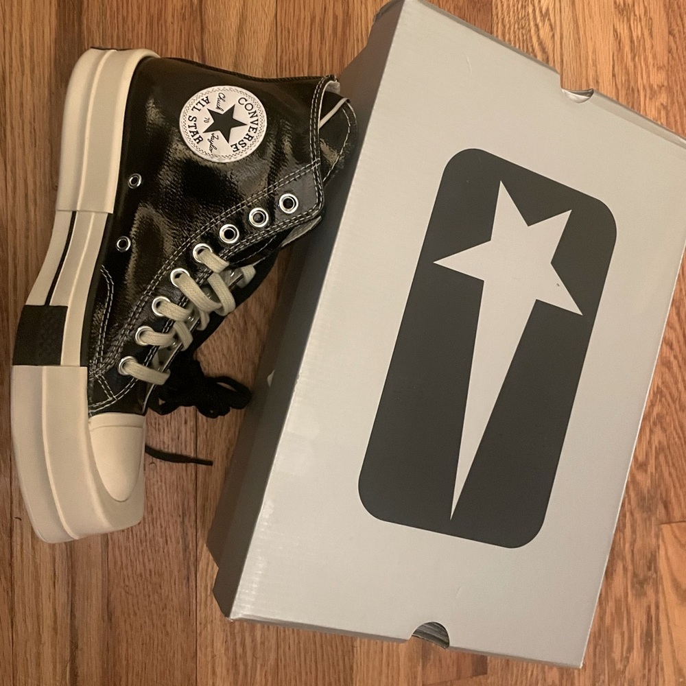 Brand new never worn Rick Owens + converse high tops
